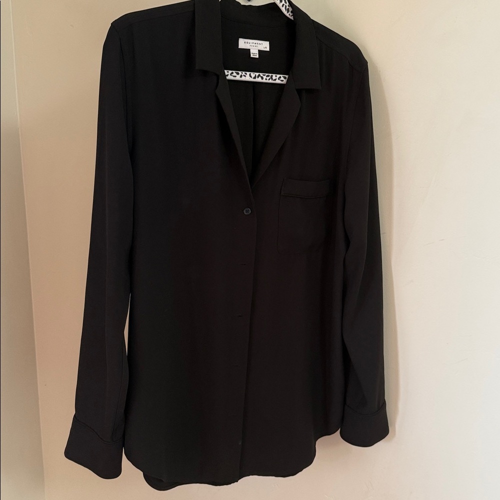 Black Button-Up Shirt by Equipment